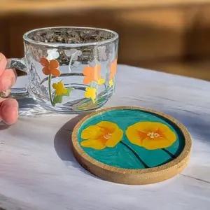 꽃 우드 티코스터 키트 인테리어소품 컵받침 만들기 세트