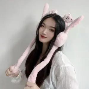 ( )쫑긋 방한 움직이는 스타일 겨울 귀마개 핑크 귀마개 겨울 귀덮개 방한 귀도리 털