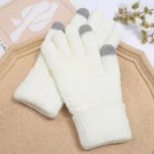 ( )겨울용 스마트 데일리 방한 터치 보온 장갑 화이트 남자 여성장갑 겨울장갑 남성 방한장갑