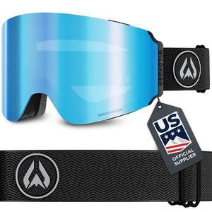 와일드혼 로카 프로 스키 고글 남성, 초광각 FOV 185 스노보드 고글, 김서림 방지 / 스크래치 100% 자외선 차단