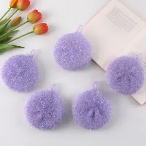 꾸밈 버블방 아크릴수세미5P(퍼플)