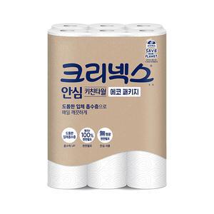 크리넥스 안심 키친타월 에코패키지, 120매, 12롤, 1개
