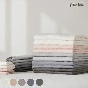 [파미지오] 마이크로화이버 사계절 누빔패드 매트리스커버/베개커버 2장세트 5컬러
