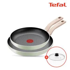 테팔 인덕션 민트 세이지 후라이팬 2종(24cm+28cm)(+유리뚜껑 28cm)