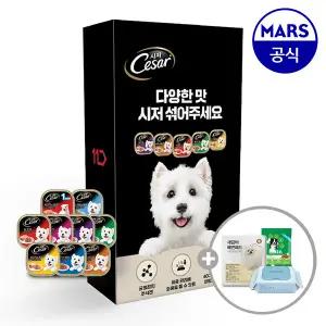 [11번가 단독팩] 시저 주식캔 26개 골라담기+아이엠즈100g+배변패드+베베숲물티슈1팩