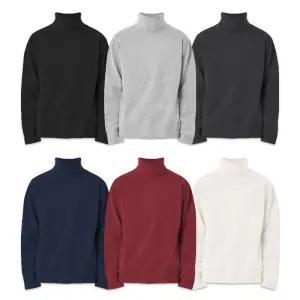 제네브 남녀공용 국내생산 기모 긴목폴라 티셔츠/S-3XL까지