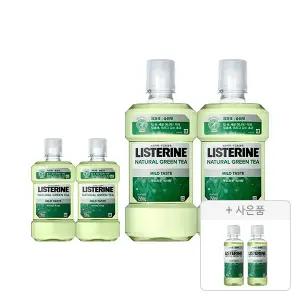 리스테린 그린티 마일드 750ml, 2개 + 250ml, 2개 + 증정(그린티 마일드 100ml, 2개)