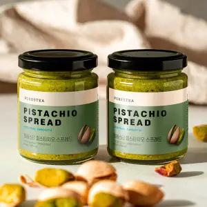 국내제조 무첨가 100% 피스타치오 스프레드 200g 2병 무가당 무설탕 버터 잼