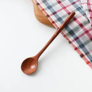 옻칠 나무 스푼 롱티스푼 원목 숟가락 우드 디저트 차 티 스푼