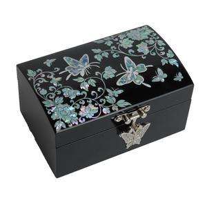 미니 블랙 나비 자개 보석함 전통공예 외국인 명절 웨딩 결혼 엄마 시어머니 예물 선물 선물 검정 나전칠