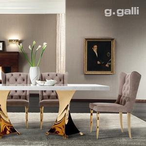 [플레인모빌리]이탈리아 지갈리 마르테 천연대리석 6인용 식탁세트