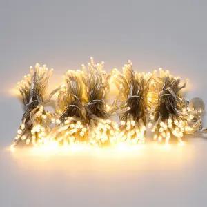 24V LED 트리 300구 커튼형 투명선+컨트롤러 세트 크리스마스 트리구 연결용 캠핑 감성조명