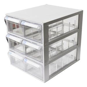 6칸 다용도 수납함 투명 수납장 CMD-702 레고 약통 사무용품 보관