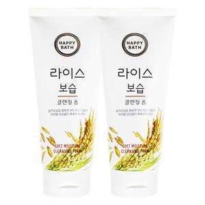 해피바스 라이스 보습 클렌징 폼 200g X 2개