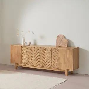 [오크빌]바움원목높은거실장2000