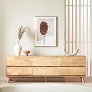 [바로방 가구]그레이스 1500 2단 서랍 고무나무 거실장 원목 수납 티비다이 tv장식장 거실서랍