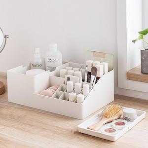 모던 칸막이 화장대 화장품정리 소품정리함 화이트