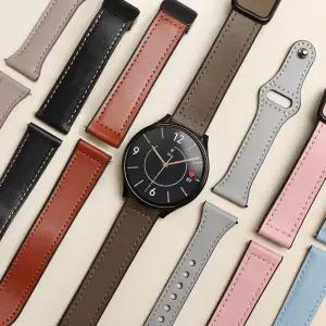 갤럭시워치8 7 6 5 4 클래식 가죽 스트랩 하이브리드 마그네틱 D버클 싱글레더 시계줄 밴드