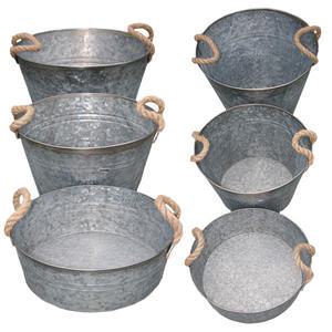 양철 바스켓/양철통 과일 포장 바구니 빈티지 화분 분갈이 캠핑 맥주 철제 얼음통 양동이 홈캉스 아이스 통 맥주통 스텐  틴 레트로 소쿠리  소품 나무 땔감 수납함  보관함 정리함