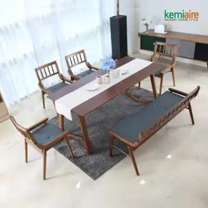 켈라인 6인 원목식탁SET 벤치형) KHD-659B