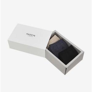 [헤지스](대구신세계)블랙 퍼피자수 면 단목양말3종세트 HISS5E220BK