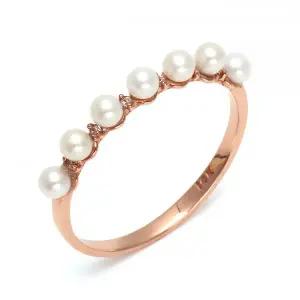 [비앤비골드] 14K/18K 심플 일자 진주 반지 SRS27017