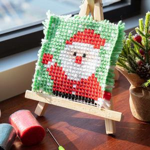 [문구티쳐] 민화샵 크리스마스 스킬자수 3종 집콕취미 털실자수 래치훅 핸드위빙 위빙공예