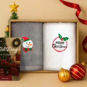 어메니티타올 크리스마스 한정판 150g 수건 2장 선물세트 연말 성탄절 이벤트 기념품