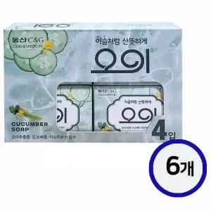 크리오 동산 오이비누(세안비누) 90g 4입 x 6개(총24)