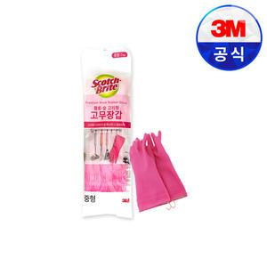 3M 스카치브라이트 황토 숯 고리형 고무장갑 중형