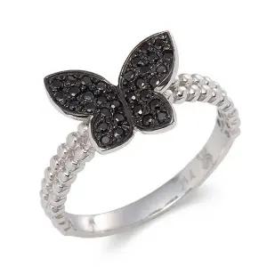 14K 블랙 나비 반지 NPR18951