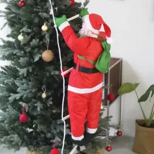 초대형 크리스마스 트리 장식 사다리 벽타는 산타 인형 120cm