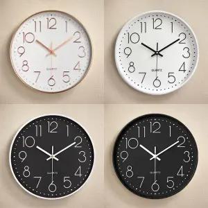 북유럽풍 무소음벽시계 원형 쿼츠 벽걸이 거실 사무실 학교 인테리어 벽시계 OWT-NE30