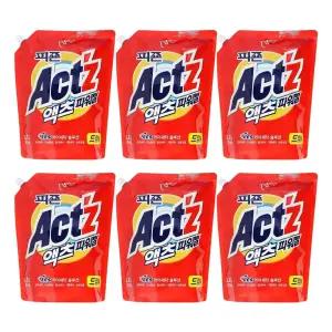 액츠 파워젤 액체세제, 드럼, 2L, 6개