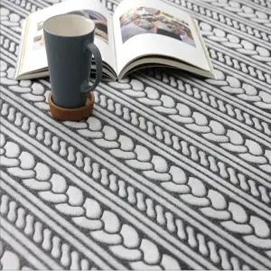 제이오마켓 니트무늬 극세사 러그 카페트 150x200(그레이)