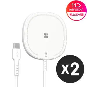 [1개+1개] 스피디 맥세이프 15W 고속 무선 충전기 1.5m