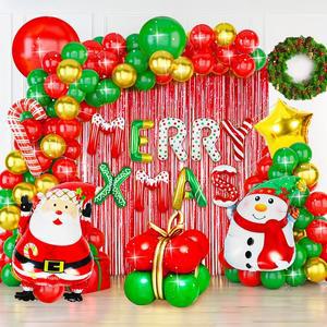 [카푸]크리스마스 은박풍선 풀세트 3647 DIY 스탠드풍선 트리 눈사람 가랜드 컨페티 이니셜 포토존