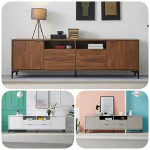 모던 높은거실장 TV다이 85인치티비장 3단 2100B