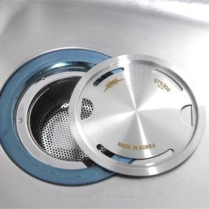[리빙글로리]국내생산 STS304 올스텐 씽크대 배수구 커버 덮개 거름망 SET
