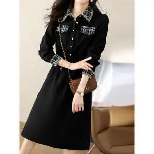 [하프클럽/] 체크트위드믹스원피스_B3F1928