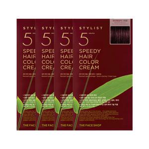2+2 더페이스샵 스타일리스트 5분 스피디 헤어 컬러크림 와인빛갈색