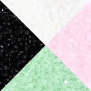 비즈아이 [2-614]크리스탈 주판알 2mm 밀키 ,반팩(약300개)