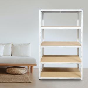 무볼트 앵글선반 FRCW5-12418 화이트 5단 철제 조립식 경량랙 베란다 펜트리진열 1200x400x1800