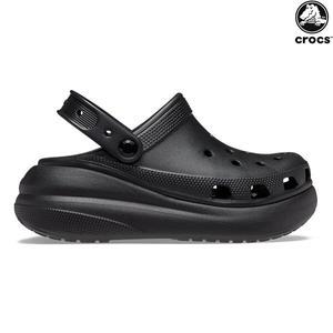 [크록스]클래식 크러쉬 클로그 / 남녀공용 키높이 통굽 플랫폼 샌들 슬리퍼 207521-001 블랙