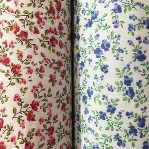 1마 면재질원단 화려한꽃무늬 하얀바탕 플라워원단 수채화 수예용천