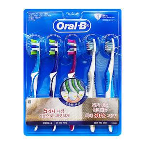 PG 오랄비 어드벤티지 5웨이 클린 크로스액션 프로엑스퍼트 탁월한세정력 칫솔 5개입