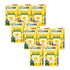리콜라 스위스 허브 캔디 레몬민트 40g 10개 무설탕