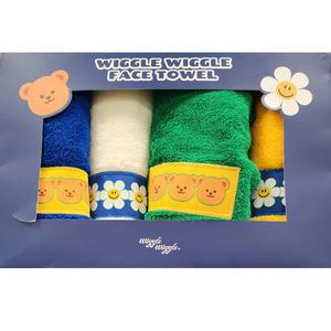 위글위글 뱀부 세면타월 세트 4P 수건세트