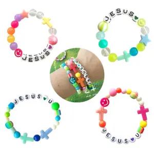 맘아트 DIY 십자가 팔찌 만들기 키트 교회 여름 성경