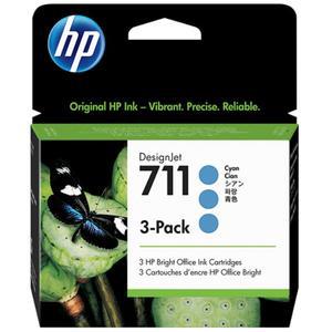 HP  정품잉크 no.711 CZ134A cyan 29ml x 3개  디자인젯 T120, T130, T520, T530
